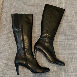 Attilio Giusti Leombruni Black Heeled Boots Size UK 39, US 8
